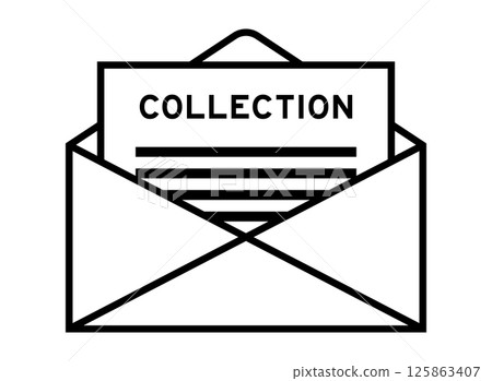 Envelope and letter sign with word collection as the headline 125863407
