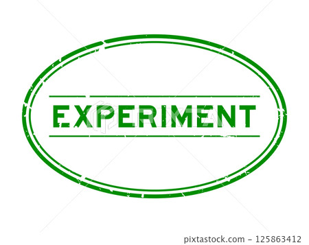 Grunge green experiment word oval rubber seal stamp on white background Grunge green experiment word oval rubber seal stamp on white background 125863412