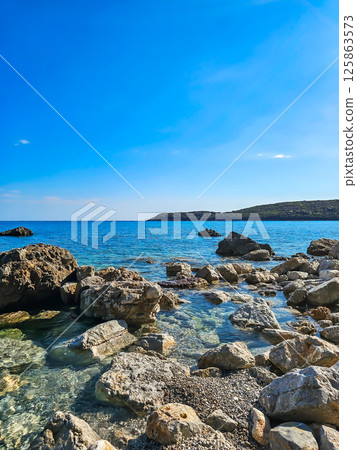 Montenegro Mountain Nature with Rocks, Clouds, and Summer Landscape 125863573