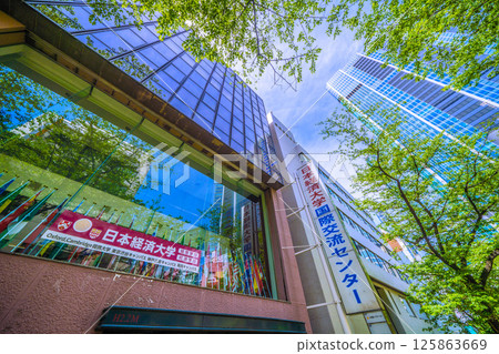 Tokyo cityscape in Japan, May, in front of Shibuya Station. View of Sakurazaka and other areas with fresh greenery. Tokyo cityscape in Japan, May, in front of Shibuya Station. View of Sakurazaka and other areas with fresh greenery. 125863669