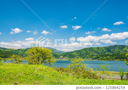 Lake Yogo in early summer Yogocho, Nagahama City, Shiga Prefecture 125864259