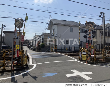 Tokyu Ikegami Line railroad crossing (Minamikugahara, Ota Ward) 125864378
