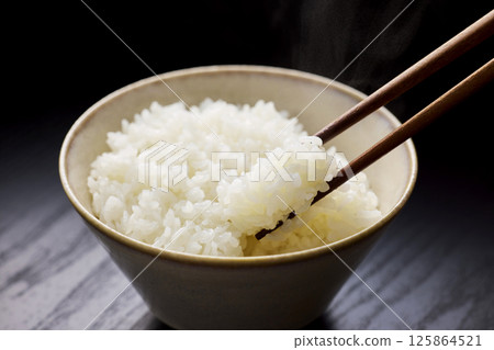 White rice in a bowl White rice in a bowl 125864521