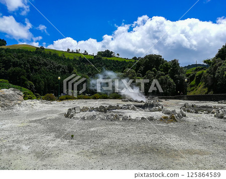 Furnas Fumarolas on Sao Miguel Island in the Azores archipelago Furnas Fumarolas on Sao Miguel Island in the Azores archipelago 125864589