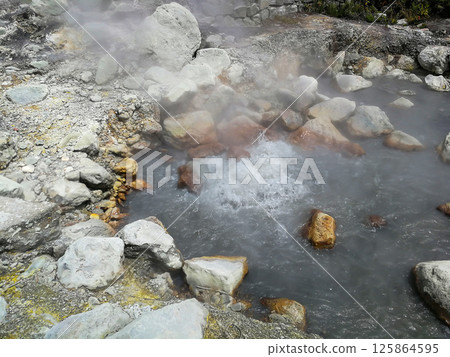Furnas Fumarolas on Sao Miguel Island in the Azores archipelago Furnas Fumarolas on Sao Miguel Island in the Azores archipelago 125864595
