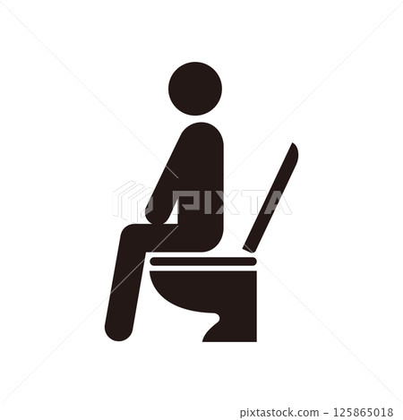廁所象形圖圖標 廁所象形圖圖標 125865018