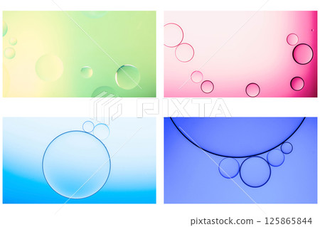 This collection explores airy translucence and minimal geometric balance through pastel gradients and fine bubble outlines, ideal for clean, modern, and abstract design needs. 125865844