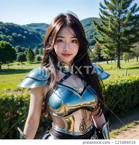 Please pose in your cosplay costume. 125866016