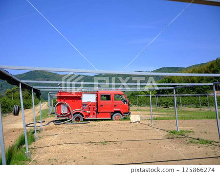 Fire engine pump car Fire engine pump car 125866274
