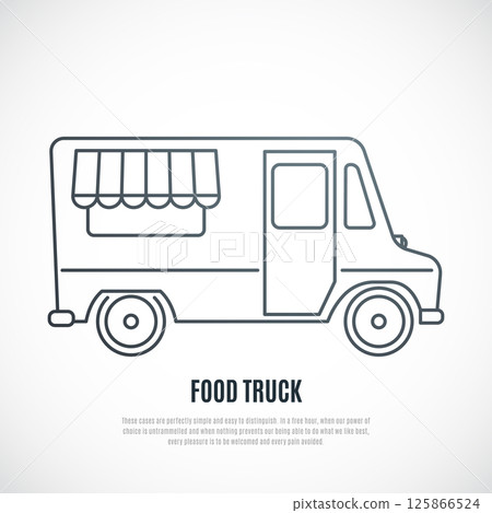 Food Track icon in line style.  125866524