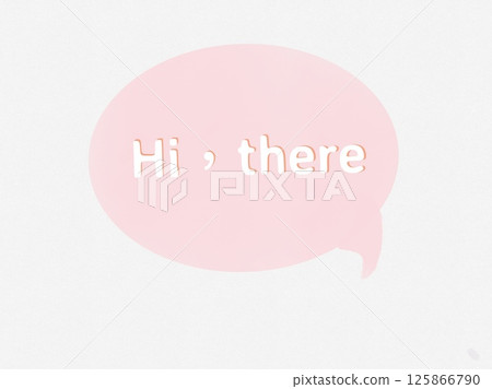 Pink Bubble Dialog Box 125866790