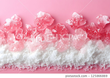 Pink and White Crushed Ice Pattern for Modern Design Backgrounds Generative AI Pink and White Crushed Ice Pattern for Modern Design Backgrounds Generative AI 125866869