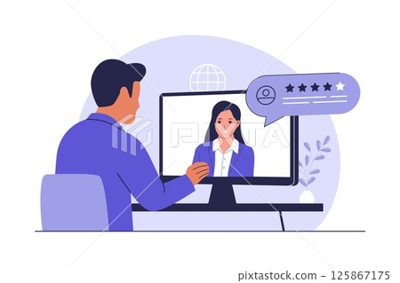 Remote Job Interview via Video Call 125867175