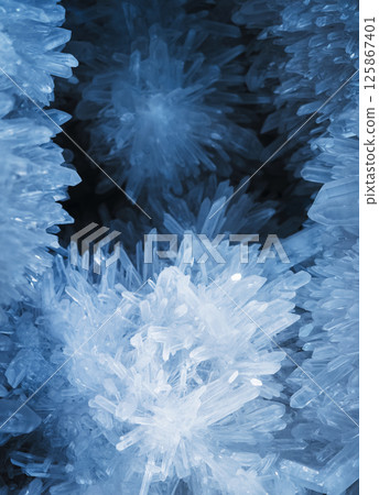 Blue Mineral Ice crystal Quartz texture Mineralogy Natural background  Blue Mineral Ice crystal Quartz texture Mineralogy Natural background  125867401