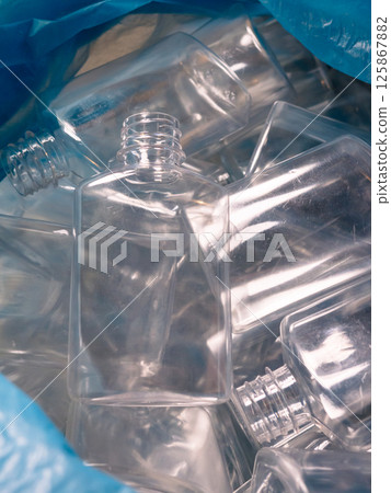 Used Plastic Bottles Collected for Recycling. Used Plastic Bottles Collected for Recycling. 125867882