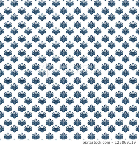 Seamless paulownia Japanese pattern, traditional Japanese background material Seamless paulownia Japanese pattern, traditional Japanese background material 125869119
