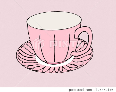 Hand painted teacup Hand painted teacup 125869156