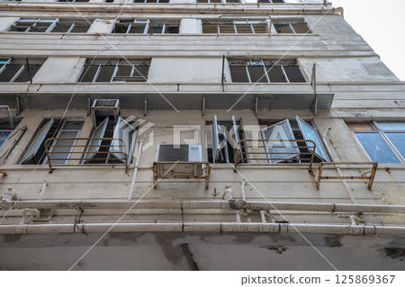 May 5 2025 Low Angle View of an Urban Residential Apartment Building May 5 2025 Low Angle View of an Urban Residential Apartment Building 125869367