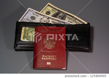 Russian passport with money Russian passport with money 125869495