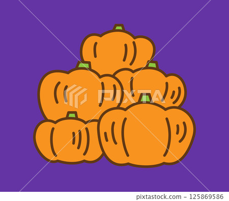 Cute Pumpkin Halloween Cute Pumpkin Halloween 125869586