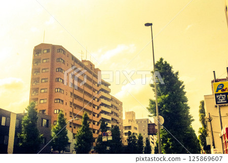 High-rise apartment buildings along the Nakasendo road that have been built since the Showa era High-rise apartment buildings along the Nakasendo road that have been built since the Showa era 125869607