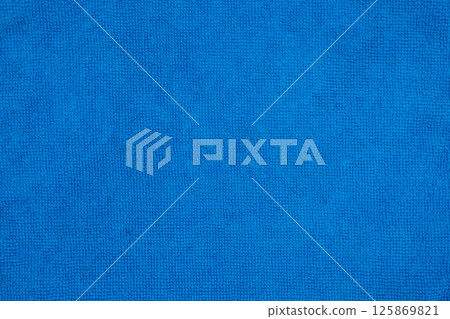 Blue microfiber texture. Fabric texture 125869821