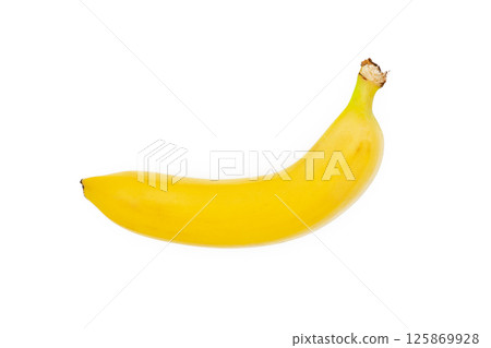 Single banana against white background. Most popular worldwide fruit Single banana against white background. Most popular worldwide fruit 125869928