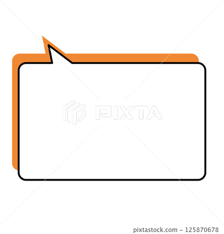 Simple speech bubble illustration, horizontal, square 125870678