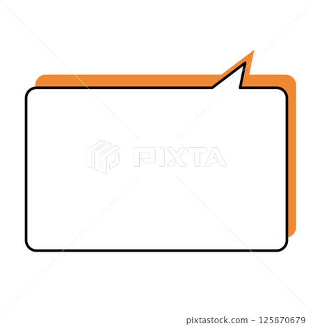 Simple speech bubble illustration, horizontal, square 125870679