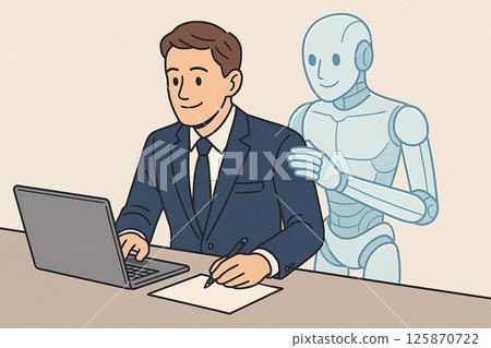 AI助理支持的商人 AI助理支持的商人 125870722