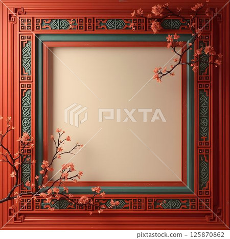 Cultural Frame with Traditional Chinese Designs Cultural Frame with Traditional Chinese Designs 125870862