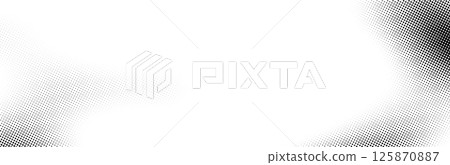 Gradient comic dot background noise pattern grid vector wave. Overlay effect bitmap pixel vintage grain cartoon design retro duotone bg. Halftone graphic texture white paper manga abstract gritty spot 125870887