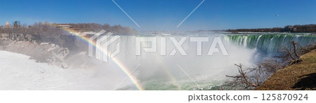Niagara Falls captivates visitors with its roaring waters and majestic waterfalls in Ontario, Canada. 125870924