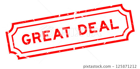 Grunge red great deal word rubber seal stamp on white background 125871212
