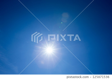 blue sky background with tiny clouds blue sky background with tiny clouds 125871536