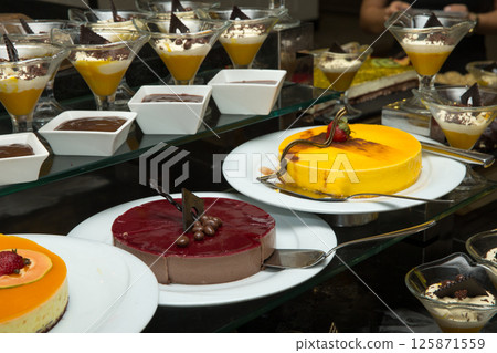 A variety of cakes 125871559