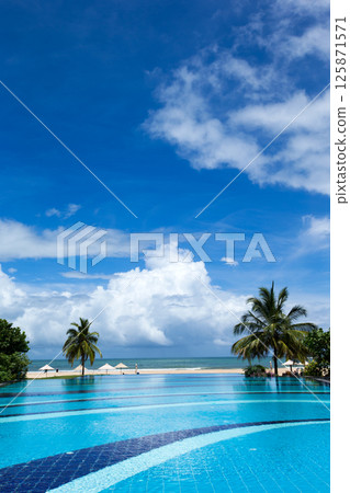 swimming pool in beautiful park swimming pool in beautiful park 125871571