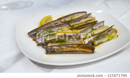 Grilled Razor Clams, Spain 125871799