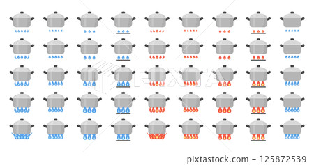 Illustration material of different heat levels Illustration material of different heat levels 125872539