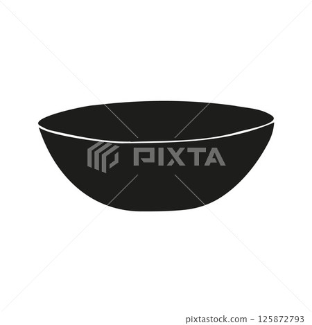 Vector hand drawn sketch doodle bowl plate 125872793