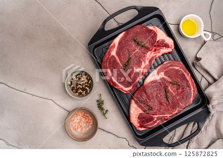 Raw beef steak 125872825