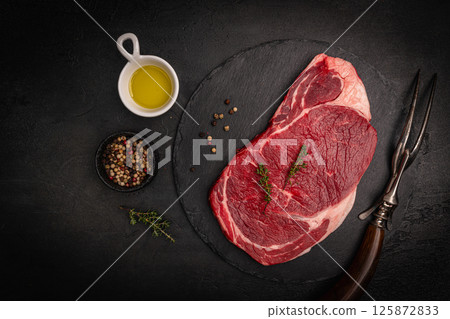Raw beef steak Raw beef steak 125872833