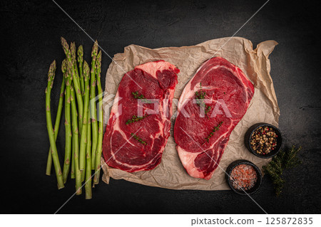 Raw beef steak Raw beef steak 125872835