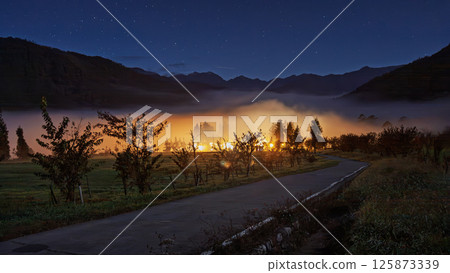 星空, 小鎮, 朦朧, 寧靜, 夜晚 125873339