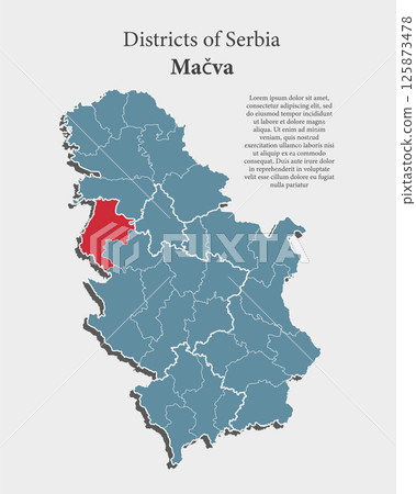 Vector map Serbia - Macva District Vector map Serbia - Macva District 125873478