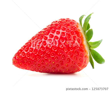 Fresh red strawberry on white background 125873707