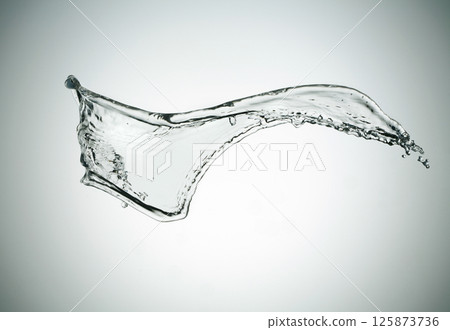 Water splash with drops 125873736