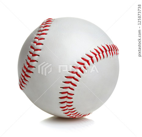 Baseball on white background 125873738