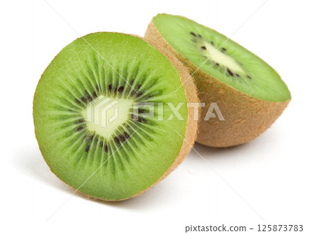 Kiwi fruit on white background 125873783