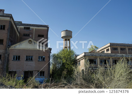 Abandoned industrial structure Abandoned industrial structure 125874376